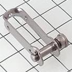 Schaefer Non Retaining Spring Loaded Halyard Shackle. Safe working load 1000 lbs. 1/4" pin, max wire 3/32". 93-41